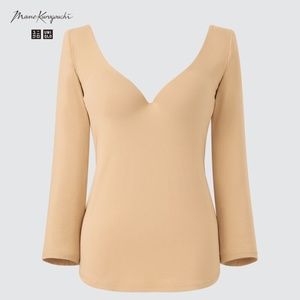 Uniqlo x Mame Kurogouchi AIRism Cotton Bra 3/4-Sleeve T-Shirt Size S